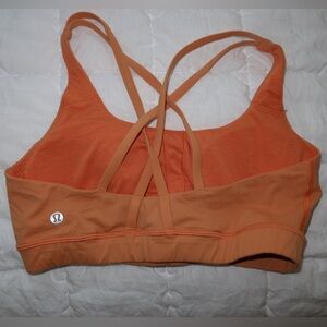 lululemon Orange Energy Sports Bra